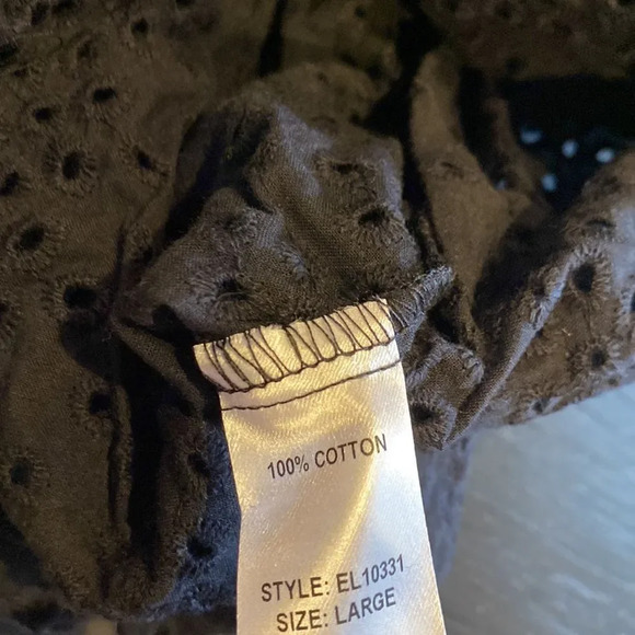 NEW Elan Large Elastic Hem Elastic Neckline Sleeveless Strap Breathable Black - Picture 7 of 7